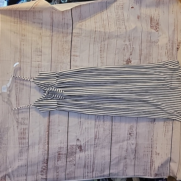 ASOS Dresses & Skirts - ASOS Navy and White Striped Sleeveless Maxi Dress Size 0